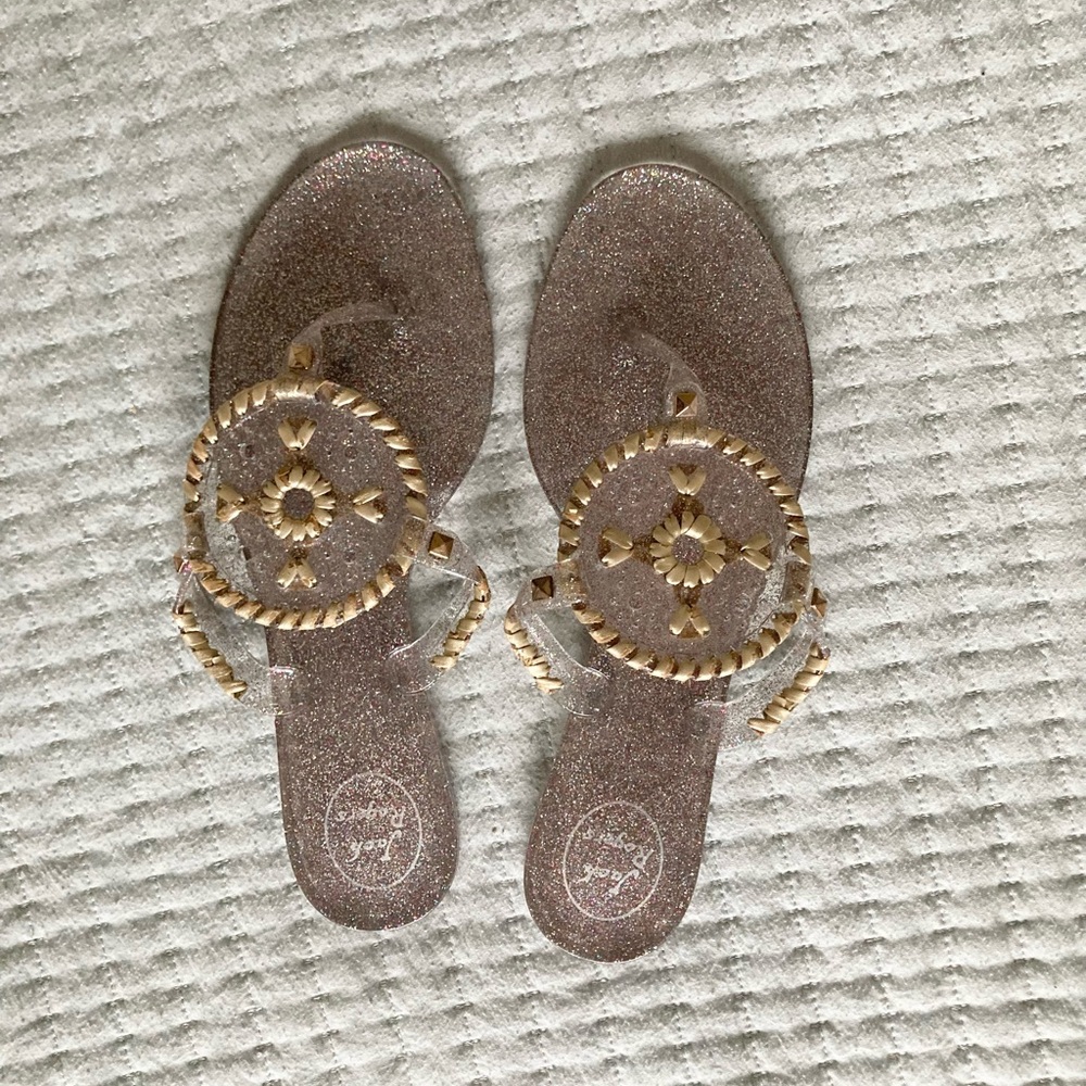 Jack Rogers Women's Georgica Glitter Jelly Sandals - size 9